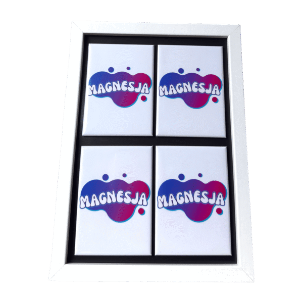 Mała ramka biała + 4 magnesy