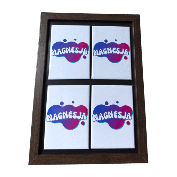 Mała ramka ciemny brąz + 4 magnesy