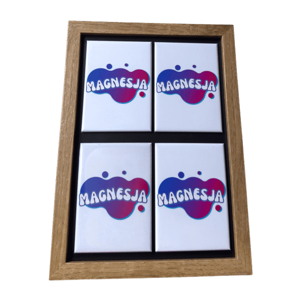 Mała ramka jasny brąz + 4 magnesy