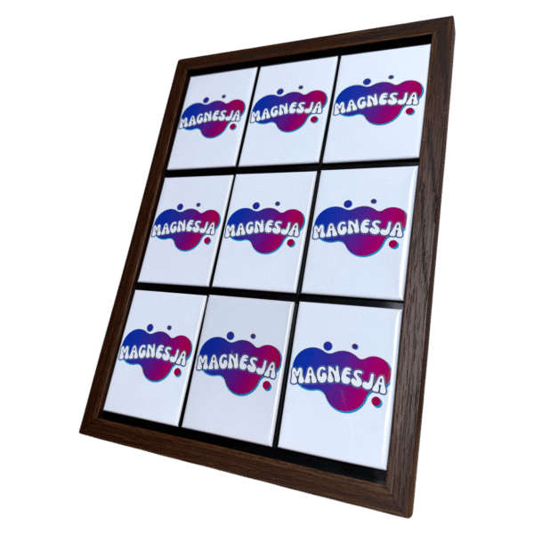 Duża ramka ciemny brąz + 9 magnesów