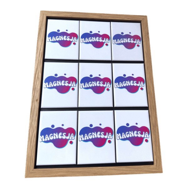 Duża ramka jasny brąz + 9 magnesów