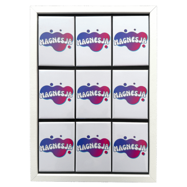 Duża ramka biała + 9 magnesów